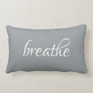 Chic Breathe Grey Lumbar Pillow
