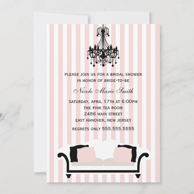 Chic Bridal Shower Invitation (Front)