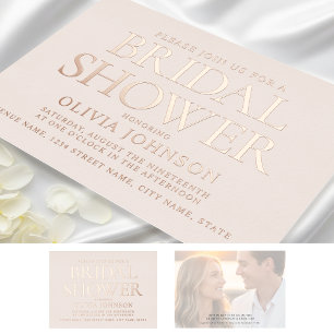 Chic Bridal Shower Photo Pale Pink Rose Gold