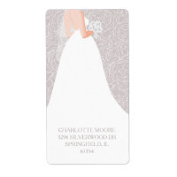 Chic Bridal Shower Taupe Return Address