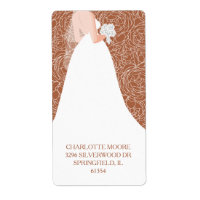 Chic Bridal Shower Terracotta Return Address