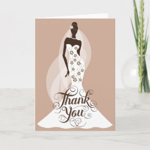 Chic Bridal Thank You Card
