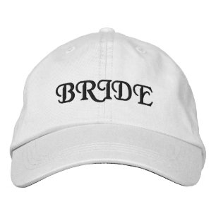 Chic Bride black and white cute Embroidered Hat