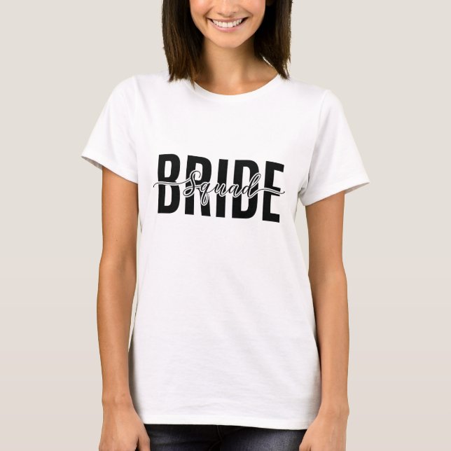 Chic Bride Squad Bachelorette T-Shirt (Front)