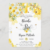 Chic Bride to Bee Yellow Floral Bridal Shower