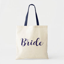 Chic Bride Tote Bag with Cursive Script – Wedding