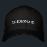 Chic bridesmaid black and white wedding embroidered hat<br><div class="desc">Chic bridesmaid black and white wedding Embroidered Baseball Cap
Available in many colours and options</div>