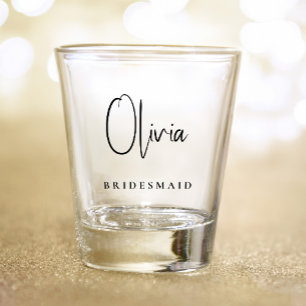 Chic Bridesmaid Personalised Bachelorette Party Shot Glass