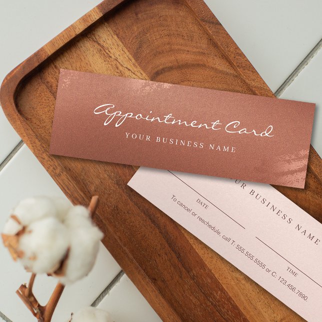 Chic Bronze Mini Business Modern Appointment Card (Chic Bronze Mini Business Modern Appointment Card)