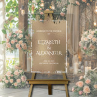 Chic Bronze Splash Wedding Welcome