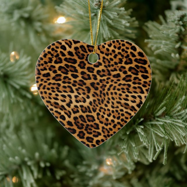 Chic Brown Leopard Print Ceramic Tree Decoration (Tree)
