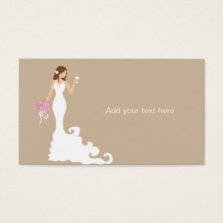 Chic Brown Modern Bride Gift Tag Card