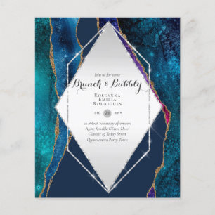 CHIC BUDGET BRUNCH and BUBBLY AGATE GLITTER Inv Flyer