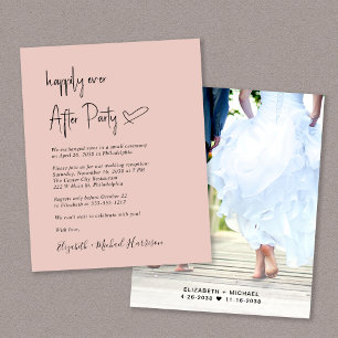 Chic Budget Photo Wedding Reception Invitation