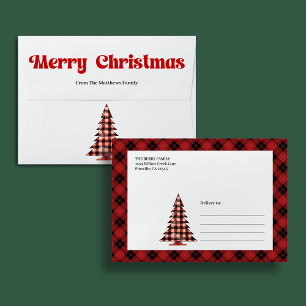 Chic buffalo tree envelope custom name layout