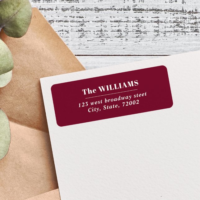 CHIC BURGUNDY Bold Modern Elegant family name  (Creator Uploaded)