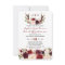 Chic Burgundy Marsala Floral Antlers Wedding