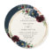 Chic Burgundy Navy Blue Blush Floral Wedding