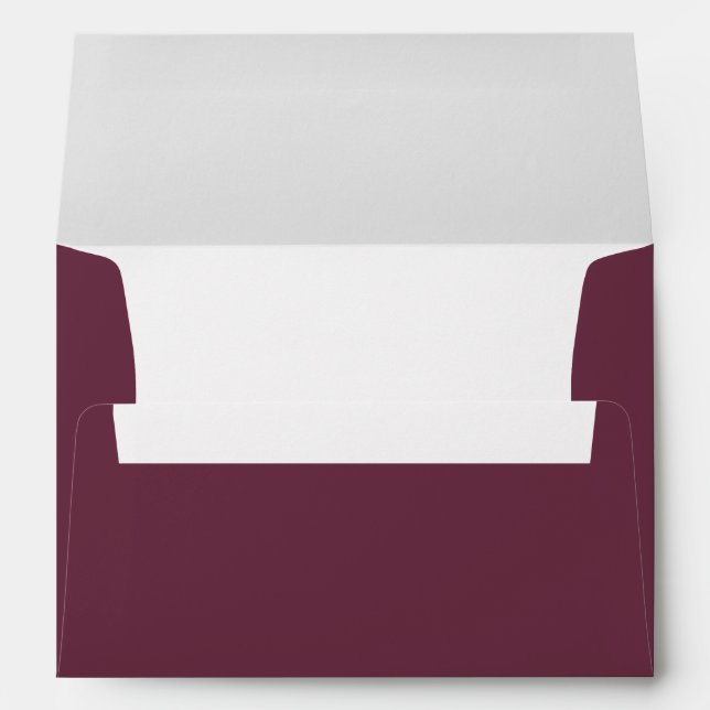 Chic Burgundy Wedding Envelope (Back (Bottom))