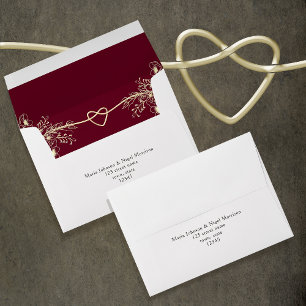 Chic Burgundy Wedding Envelope