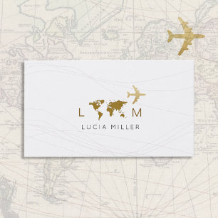 Chic business card for a travel agent
