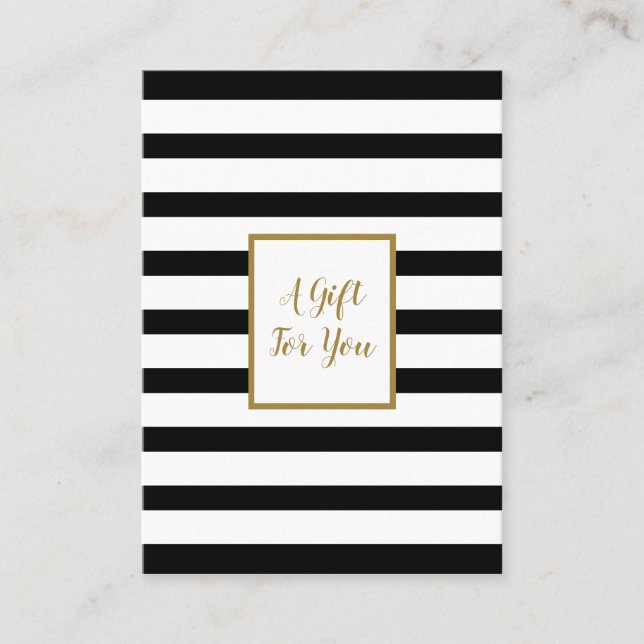 Chic Business Holiday Gold Script Gift Certificate (Front)