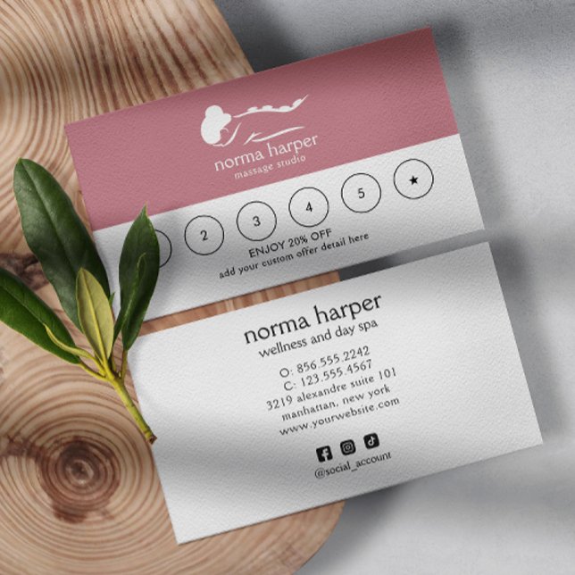 CHIC Business Reward 6 Punch Logo PINK Loyalty Card (Creator Uploaded)