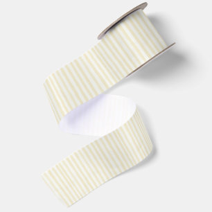 Chic Butter Yellow Stripes Bridal Shower Satin Ribbon