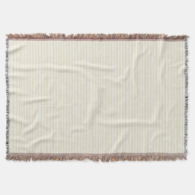 Chic Butter Yellow Stripes   Throw Blanket (Front)