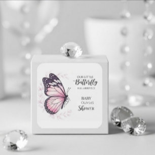 Chic Butterfly Baby Girl Shower Stickers 