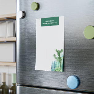Chic Cacti Watercolor Modern Family Notepad