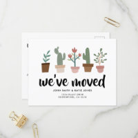 Chic Cactus and Plants New Home and Moving