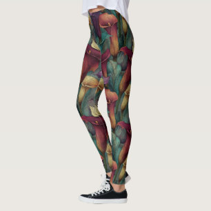 Chic Calla Lilies Charm Pregnancy Apparel Leggings