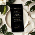 Chic Calligraphy 4x9 Wedding Menu Card For Plate<br><div class="desc">A simple chic calligraphy wedding menu card. I do offer a free customisation service,  if you have any questions or special requests,  please feel free to contact me.</div>