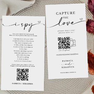 Chic Calligraphy Capture The Love QR Code Enclosure Card