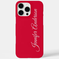 Chic Calligraphy Elegant Cherry Red Personalised