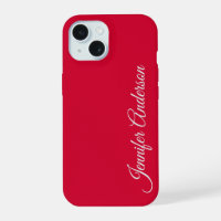 Chic Calligraphy Elegant Cherry Red Personalised