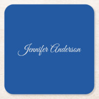 Chic Calligraphy Elegant Deep Blue Personalised
