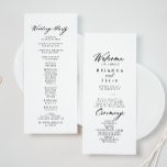 Chic Calligraphy Elegant Wedding Programme<br><div class="desc">This chic calligraphy elegant wedding program is perfect for a rustic wedding. The simple and elegant design features classic and fancy script typography in black and white.</div>