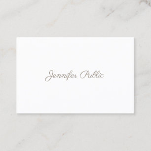 Chic Calligraphy Handwritten Script Modern Smart Business Card