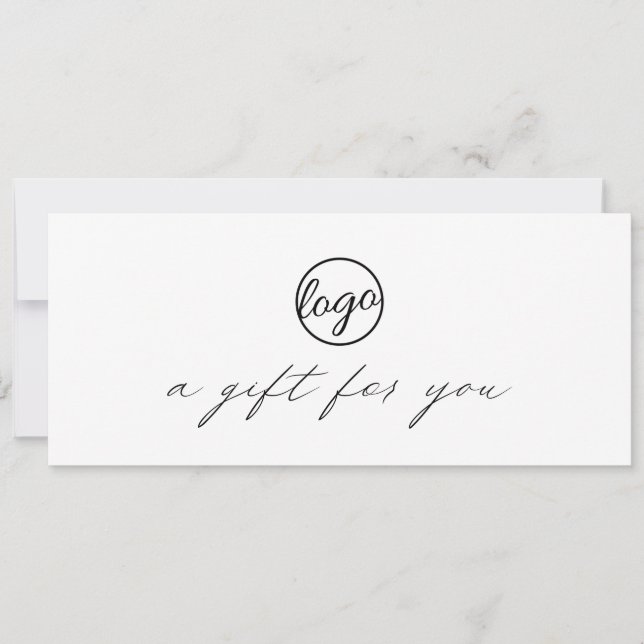 Chic Calligraphy Logo Business Gift Certificate (Front)