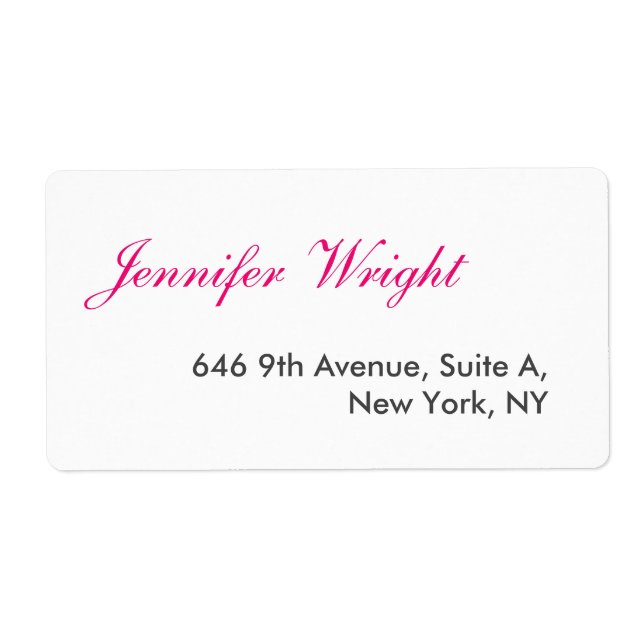 Chic calligraphy minimalist custom name adress (Front)