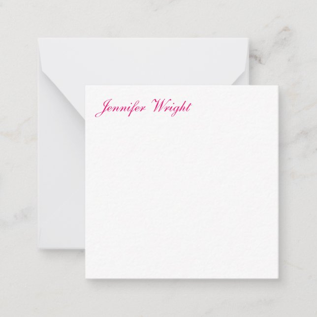 Chic calligraphy minimalist custom name card (Front)