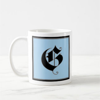 Chic Calligraphy Monogram Letter G Coffee Mug