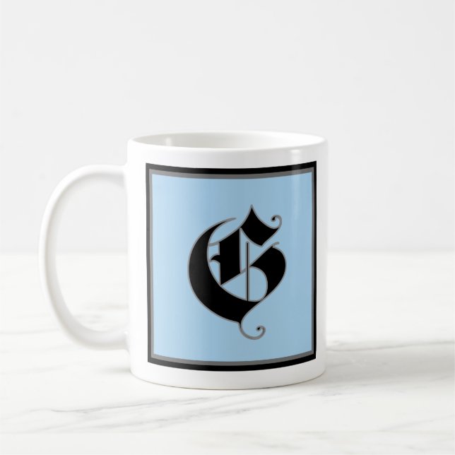 Chic Calligraphy Monogram Letter G Coffee Mug (Left)