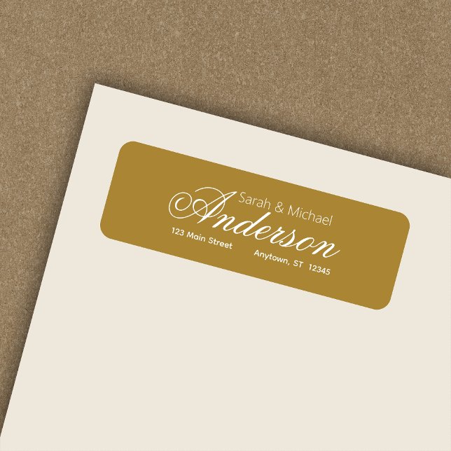 Chic Calligraphy Script Gold Return Address (Creator Uploaded)