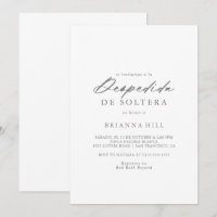 Chic Calligraphy Silver Spanish Bridal Shower