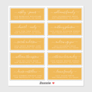 Chic Calligraphy Wedding Guest Address Labels