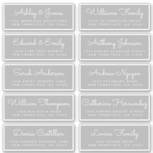 Chic Calligraphy Wedding Guest Address Labels