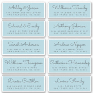 Chic Calligraphy Wedding Guest Address Labels